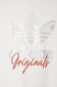 Хлопковая футболка adidas Originals IS2910 бежевый