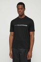Emporio Armani t-shirt bawełniany czarny 3D1TG3.1JPZZ