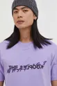 vijolična Bombažna kratka majica The Kooples