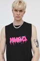 Бавовняна футболка HUGO чорний 50509968