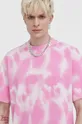 ροζ Βαμβακερό μπλουζάκι HUGO