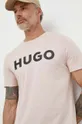 HUGO t-shirt in cotone rosa