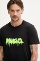 HUGO t-shirt bawełniany czarny 50515282