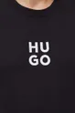 чёрный Хлопковая футболка HUGO