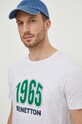 United Colors of Benetton t-shirt bawełniany szary 3I1XU100A
