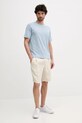 United Colors of Benetton tricou din amestec de in 33CMU101R albastru SS25