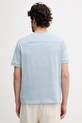 Îmbrăcăminte United Colors of Benetton tricou din amestec de in 33CMU101R albastru