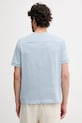 Oblečení Tričko s příměsí lnu United Colors of Benetton 33CMU101R modrá