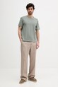 United Colors of Benetton tricou din amestec de in 33CMU101R verde SS25