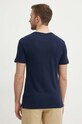 Odzież United Colors of Benetton t-shirt lniany 39IVU104I granatowy