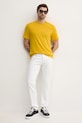 United Colors of Benetton t-shirt bawełniany 3MI5J1AF7 żółty SS25