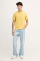 Памучна тениска United Colors of Benetton 3MI5J1AF7 жълт SS25