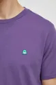 vijolična Bombažna kratka majica United Colors of Benetton
