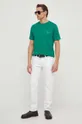 Bavlnené tričko United Colors of Benetton zelená