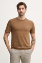 United Colors of Benetton t-shirt bawełniany brązowy 3MI5J1AF7