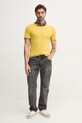 United Colors of Benetton tricou din bumbac 3U53J1F15 galben SS25