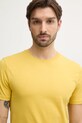 United Colors of Benetton tricou din bumbac galben 3U53J1F15