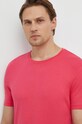 Одяг Бавовняна футболка United Colors of Benetton 3U53J1F15 рожевий