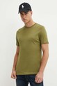 United Colors of Benetton t-shirt bawełniany zielony 3U53J1F15