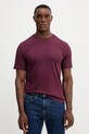 United Colors of Benetton tricou din bumbac uni burgundia 3U53J1F15