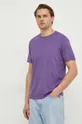 фиолетовой Хлопковая футболка United Colors of Benetton
