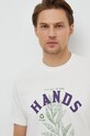 United Colors of Benetton tricou din bumbac bej 3MI5U108D