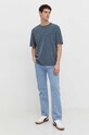 Bavlněné tričko Abercrombie & Fitch KI124.4075.208 námořnická modř SS24