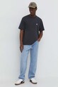 Bavlněné tričko Abercrombie & Fitch KI124.4096.901 černá SS24