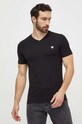 Памучна тениска Guess изчистен черен M2YI37.I3Z14