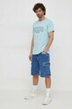 Бавовняна футболка Guess M4GI62.I3Z14 блакитний SS24