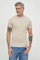 Guess t-shirt bawełniany PIMA M2BP47.K7HD0 beżowy AW24