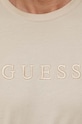 Guess t-shirt bawełniany PIMA beżowy M2BP47.K7HD0