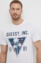 Хлопковая футболка Guess хлопок белый M4GI47.K9RM1