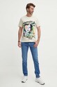 Бавовняна футболка Guess M4GI49.KBW41 бежевий SS24