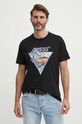 Хлопковая футболка Guess хлопок чёрный M4GI16.I3Z14