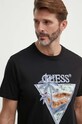 Хлопковая футболка Guess чёрный M4GI16.I3Z14