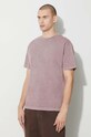 Carhartt WIP cotton t-shirt S/S Taos T-Shirt pink I032847.1XFGD