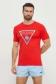 rosso Guess t-shirt Uomo