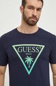 Guess t-shirt z elastanem granatowy F4GI00.J1311