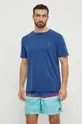 σκούρο μπλε Βαμβακερό μπλουζάκι παραλίας Guess Ανδρικά