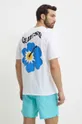 bianco Guess t-shirt in cotone FLOWER Uomo