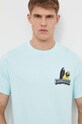 Odzież Guess t-shirt bawełniany SURFING F4GI07.I3Z14 niebieski