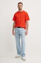 United Colors of Benetton t-shirt bawełniany 3MI6U108T pomarańczowy SS24