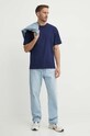 United Colors of Benetton t-shirt bawełniany 3MI6U108T granatowy SS24