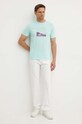 United Colors of Benetton t-shirt bawełniany 3F98U1092 turkusowy SS24