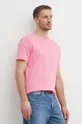 rózsaszín United Colors of Benetton pamut póló