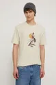 бежевый Хлопковая футболка Quiksilver