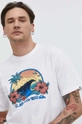 biały Quiksilver t-shirt bawełniany