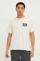 Quiksilver t-shirt bawełniany beżowy EQYZT07605