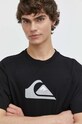 Βαμβακερό μπλουζάκι Quiksilver μαύρο EQYZT07658